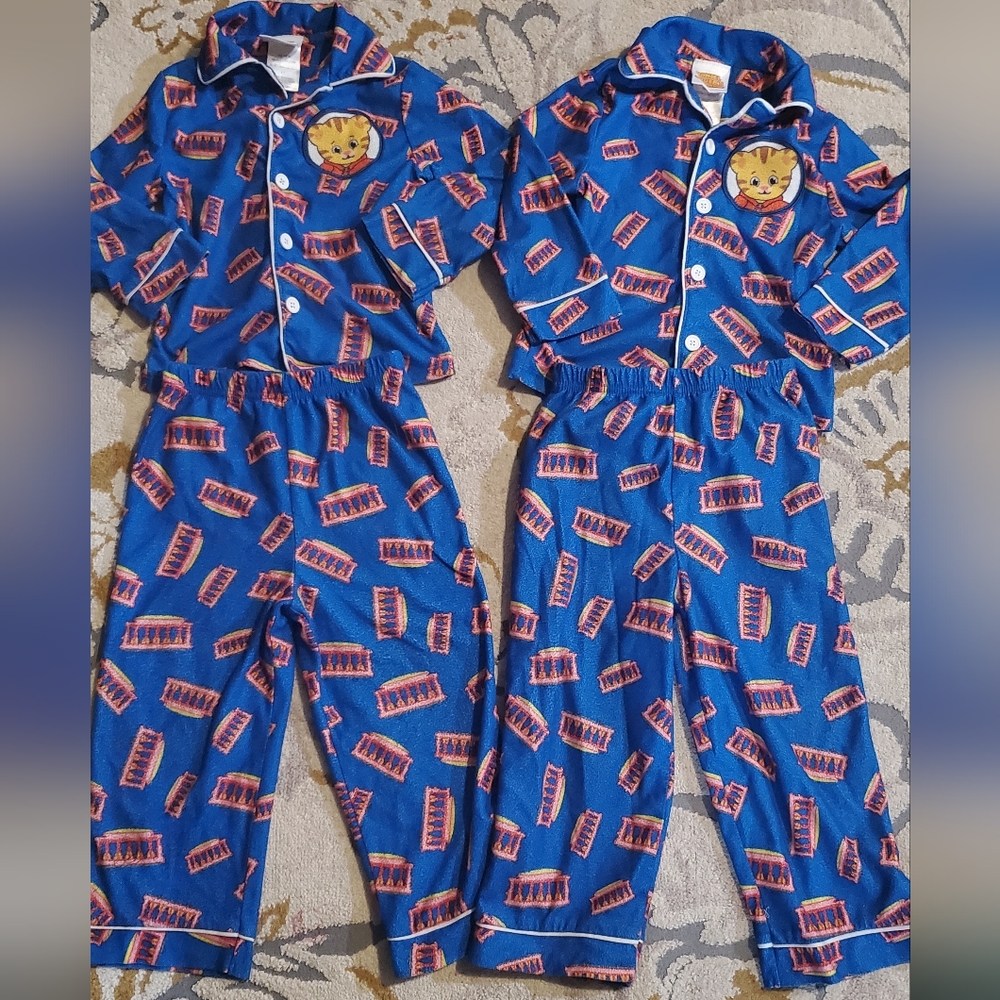 Daniel Tiger's Neighborhood flannel jammies two 4t sets for boy or girl